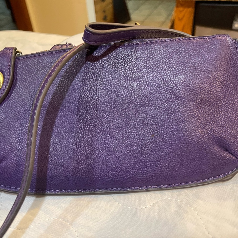 Elegant Purple Leather Women's Bag